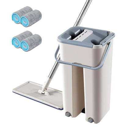 Hands-Free Flat Mop & Bucket Set
